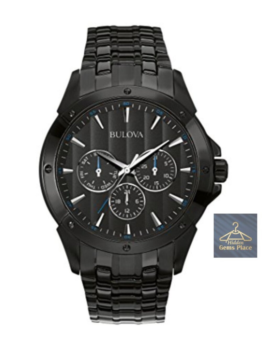 Men's Classic Dress 6-Hand Multi-Function Day/Date Quartz Watch, Stainless Steel